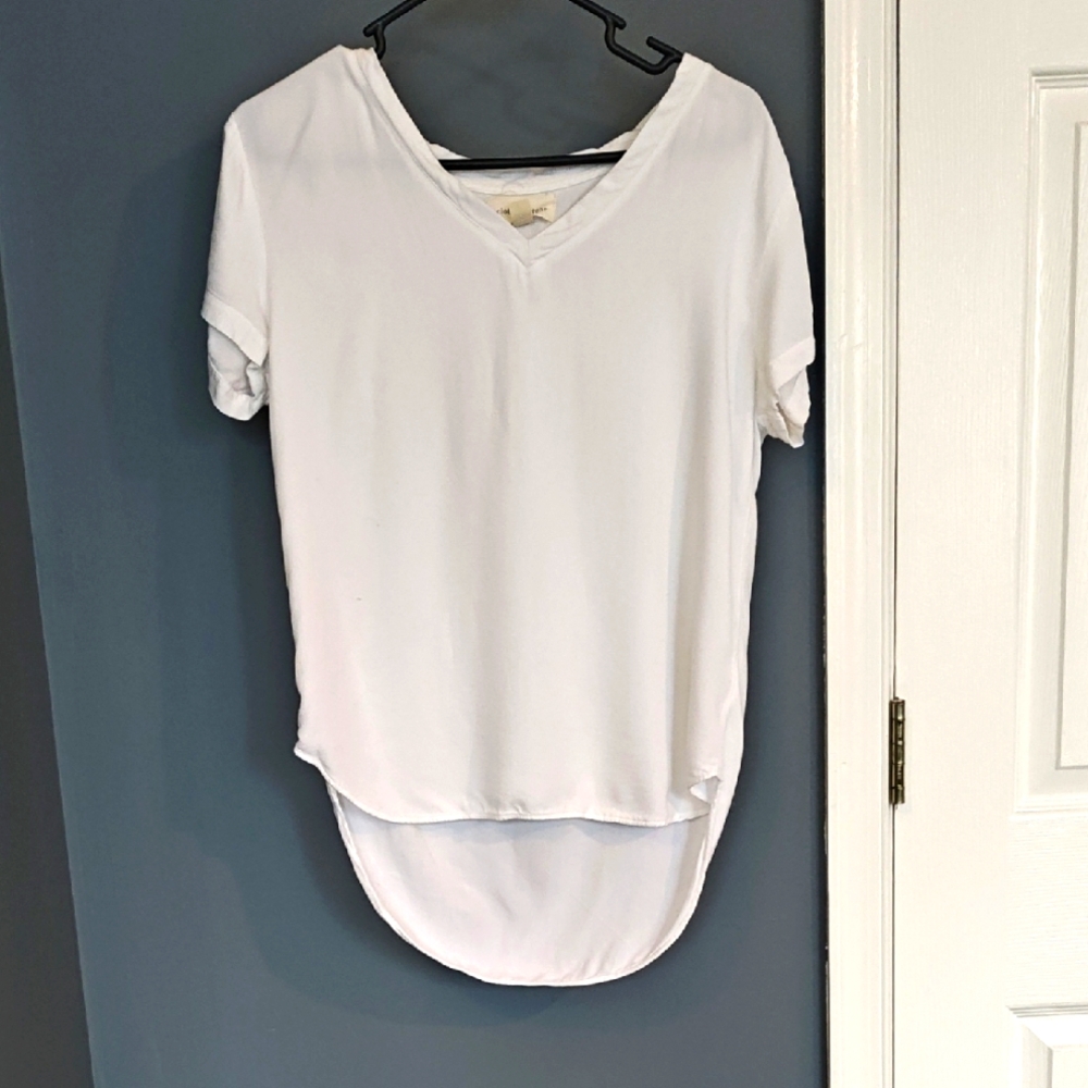 White V-Neck Women's Top, size M